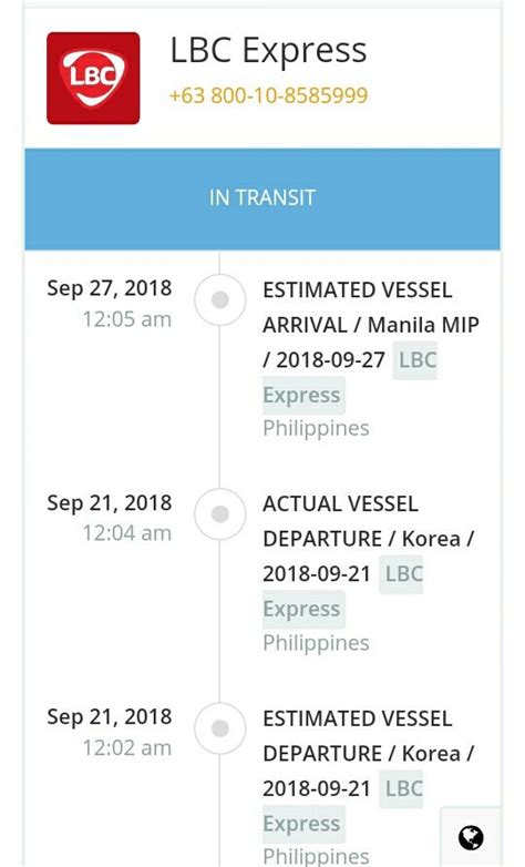 overseas shipment tracking.